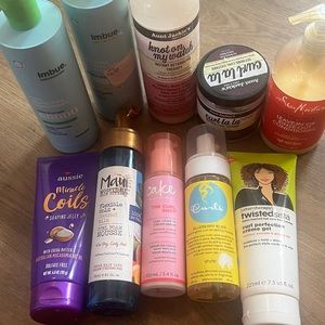 Curly hair products, unsealed